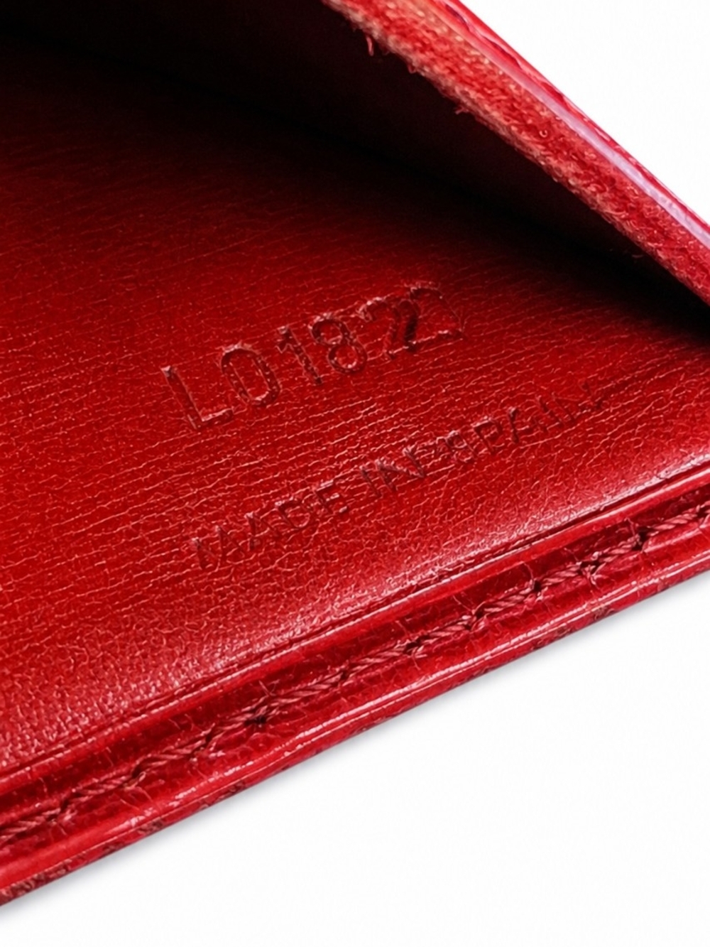 Louis Vuitton Red Epi Leather Men's Wallet with Embossed LV - Picture 7 of 7